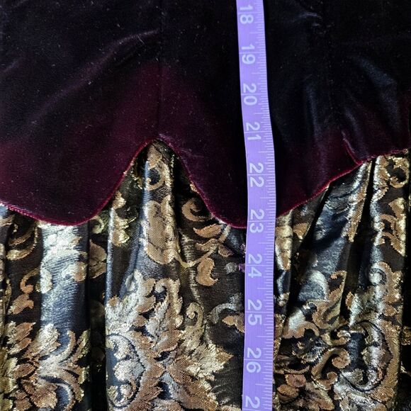 Scott McClintock Gradient Velvet Halter Black Gold Metallic Formal Evening Dress - Picture 14 of 16